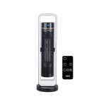 MIKA Tower Ceramic Heater, 1500W-2200W, With Remote, Black & White