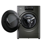 MIKA Washing Machine, 10/6Kg, Washer & Dryer Combo, Fully Automatic, Front Load, Dark Grey