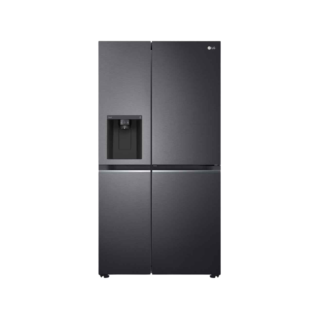 LG Fridge, 635L, 2 Door Side By Side No Frost (Frost Free), Matte Black