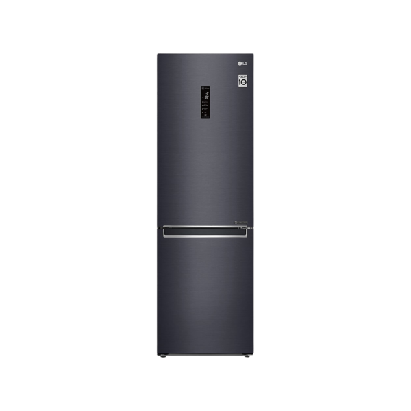 LG Fridge, 341L, 2 Door Bottom Mount Freezer No Frost (Frost Free), Matte Black Steel