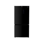 MIKA Fridge, 592L, 4 Door Bottom Mount Freezer No Frost (Frost Free), INVERTER Compressor, Black Glass