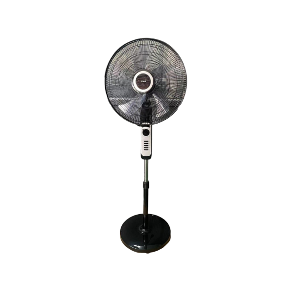 MIKA Stand Fan, 18", Black & Silver