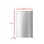 HISENSE Fridge, 92L, Single Door Defrost (Direct Cool), Silver