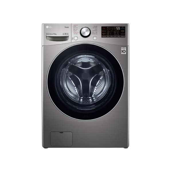 LG Washing Machine, 15Kg, Full Auto Front Load Wash Only, Platium Silver