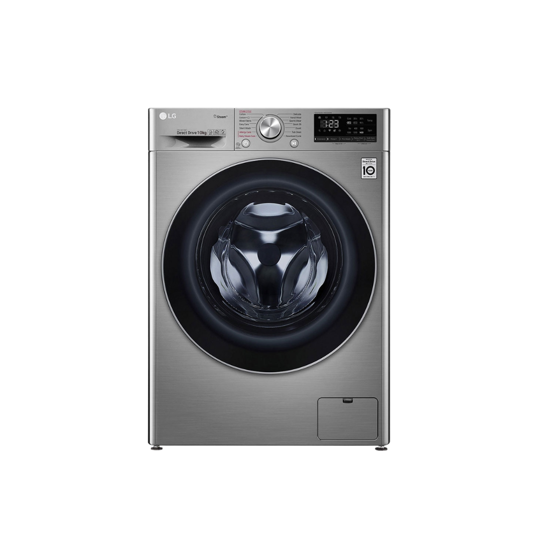 LG Washing Machine, 10.5Kg, Full Auto Front Load Wash Only, Inox