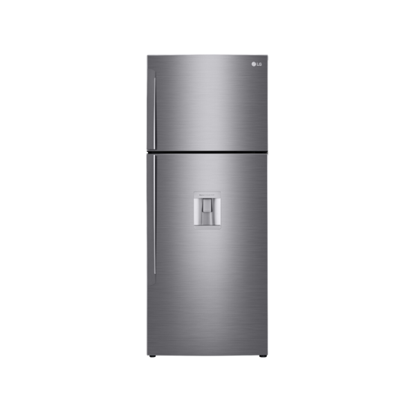 LG Fridge, 438L, 2 Door Top Mount Freezer No Frost (Frost Free), With Water Dispenser, Silver