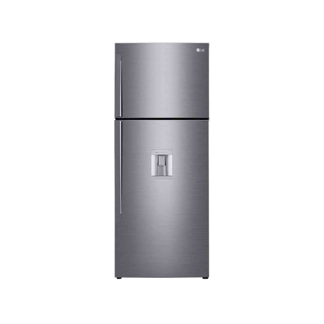 LG Fridge, 438L, 2 Door Top Mount Freezer No Frost (Frost Free), With Water Dispenser, Silver