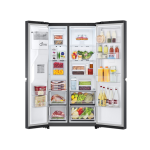 LG Fridge, 635L, 2 Door Side By Side No Frost (Frost Free), Matte Black